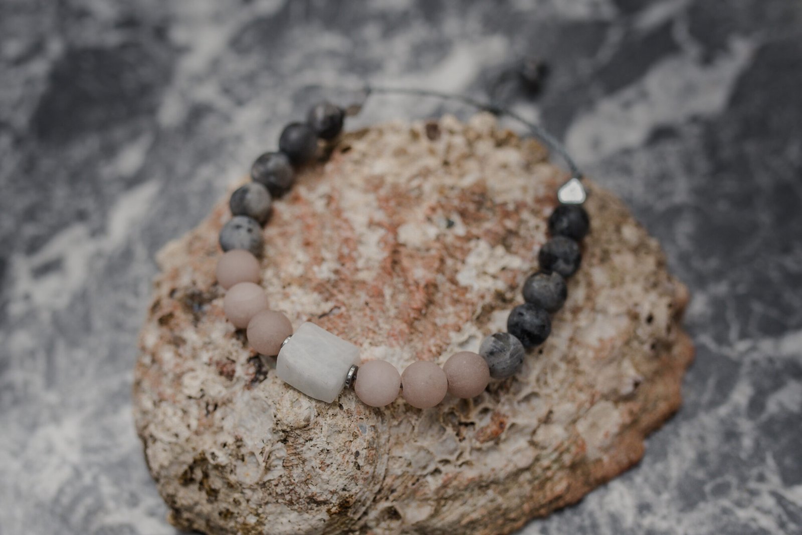 Bransoletka Męska - Larimar Jadeit Labradoryt - obrazek 4