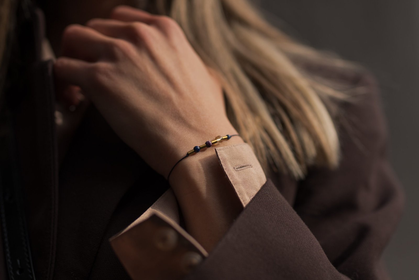 Bransoletka Zodiak Panna - Sodalit Cytryn Jaspis Lapis - obrazek 5
