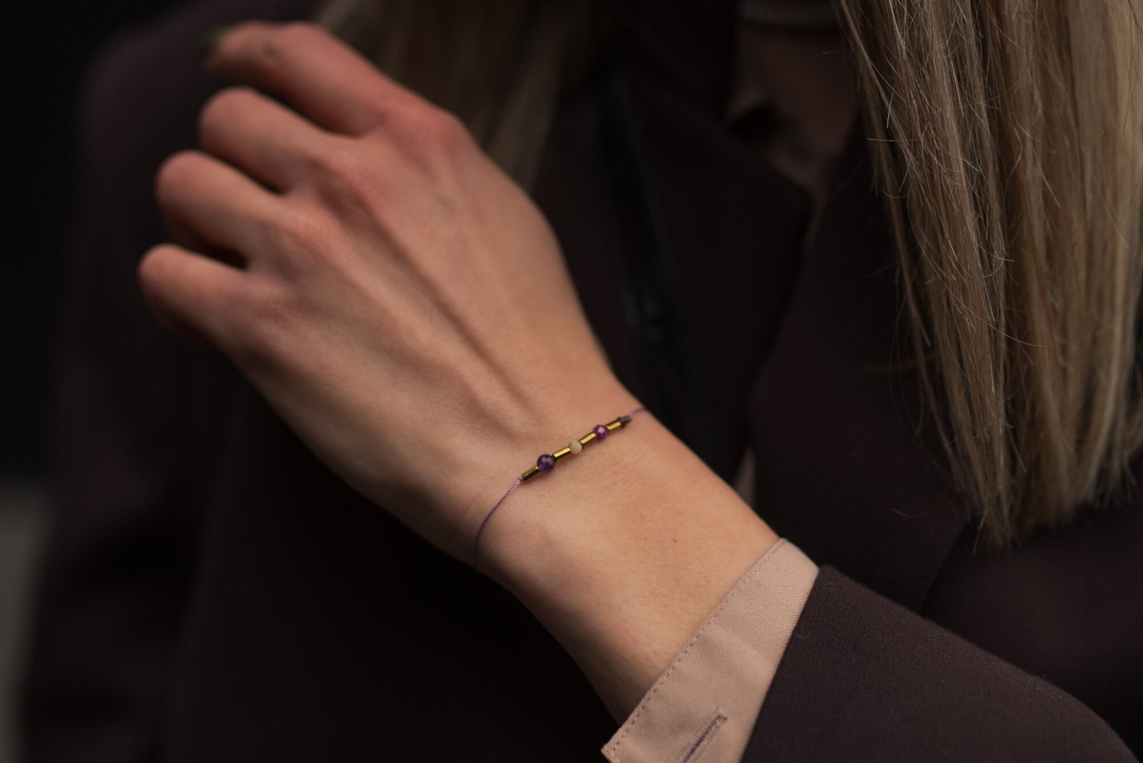 Bransoletka Zodiak Skorpion - Rubin Opal Ametyst