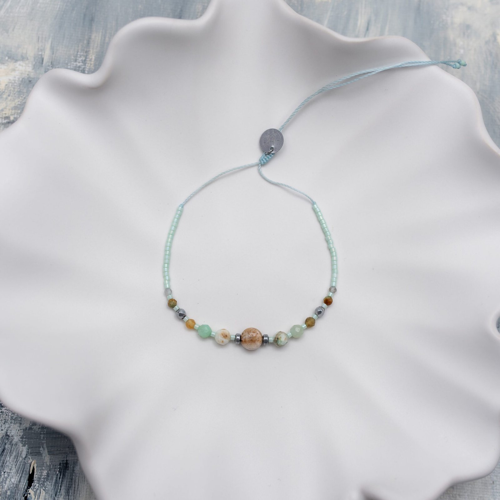Bransoletka Harmonia Jaspis Turmalin Chalcedon - obrazek 4