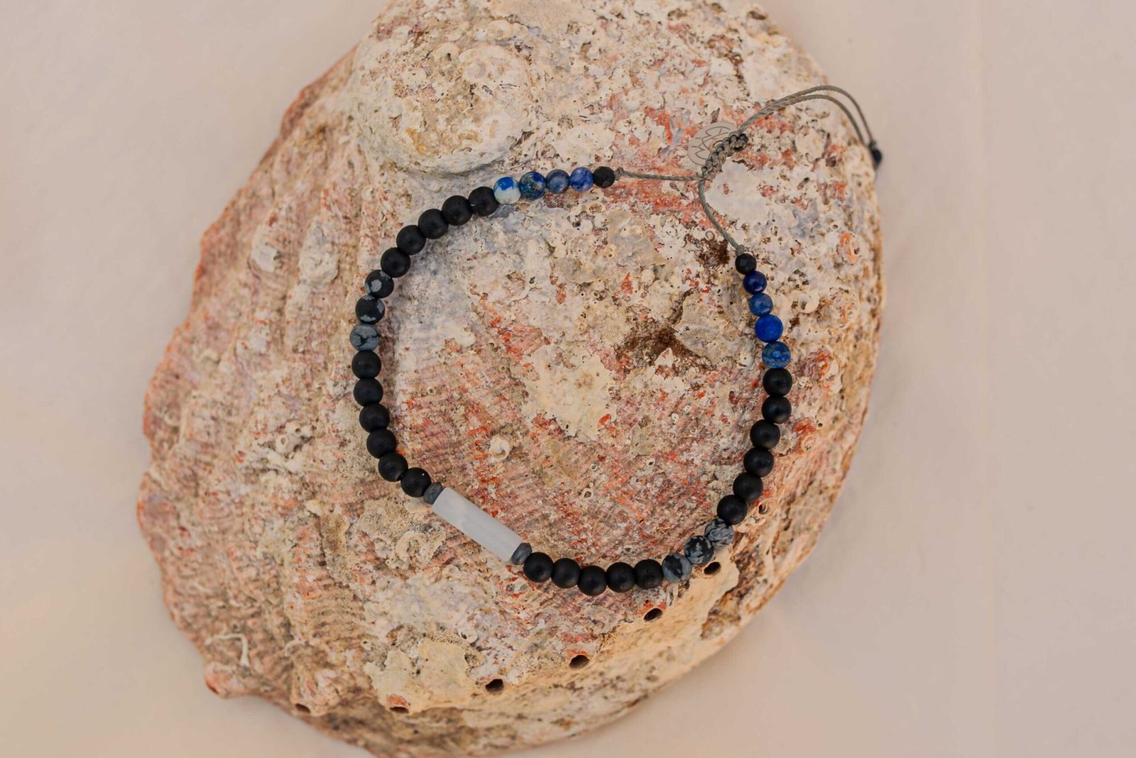 Bransoletka Męska Strzelec Chalcedon Obsydian Lapis Lazuli - obrazek 2