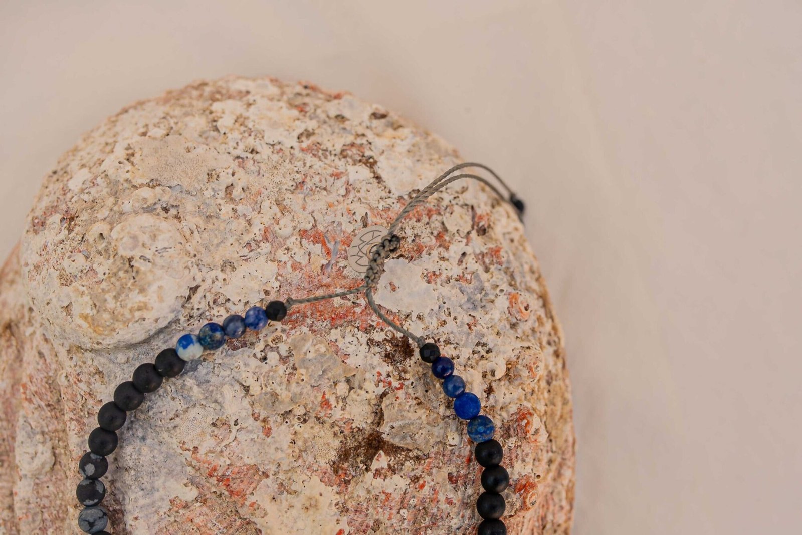 Bransoletka Męska Strzelec Chalcedon Obsydian Lapis Lazuli - obrazek 4