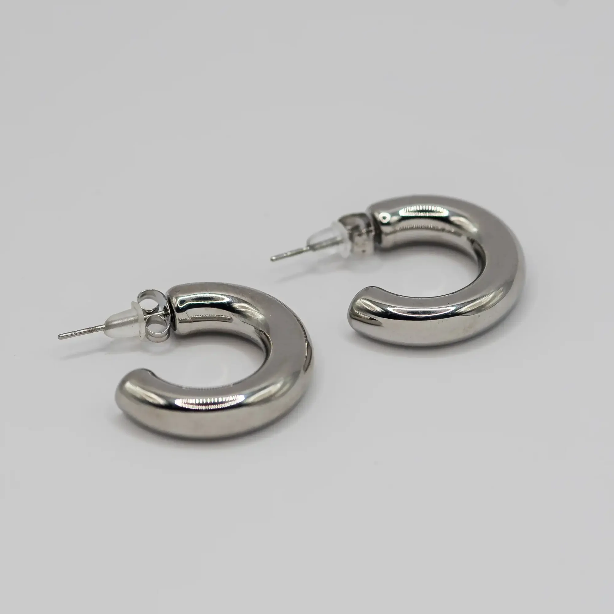 Srebrne kolczyki Hoops - obrazek 7