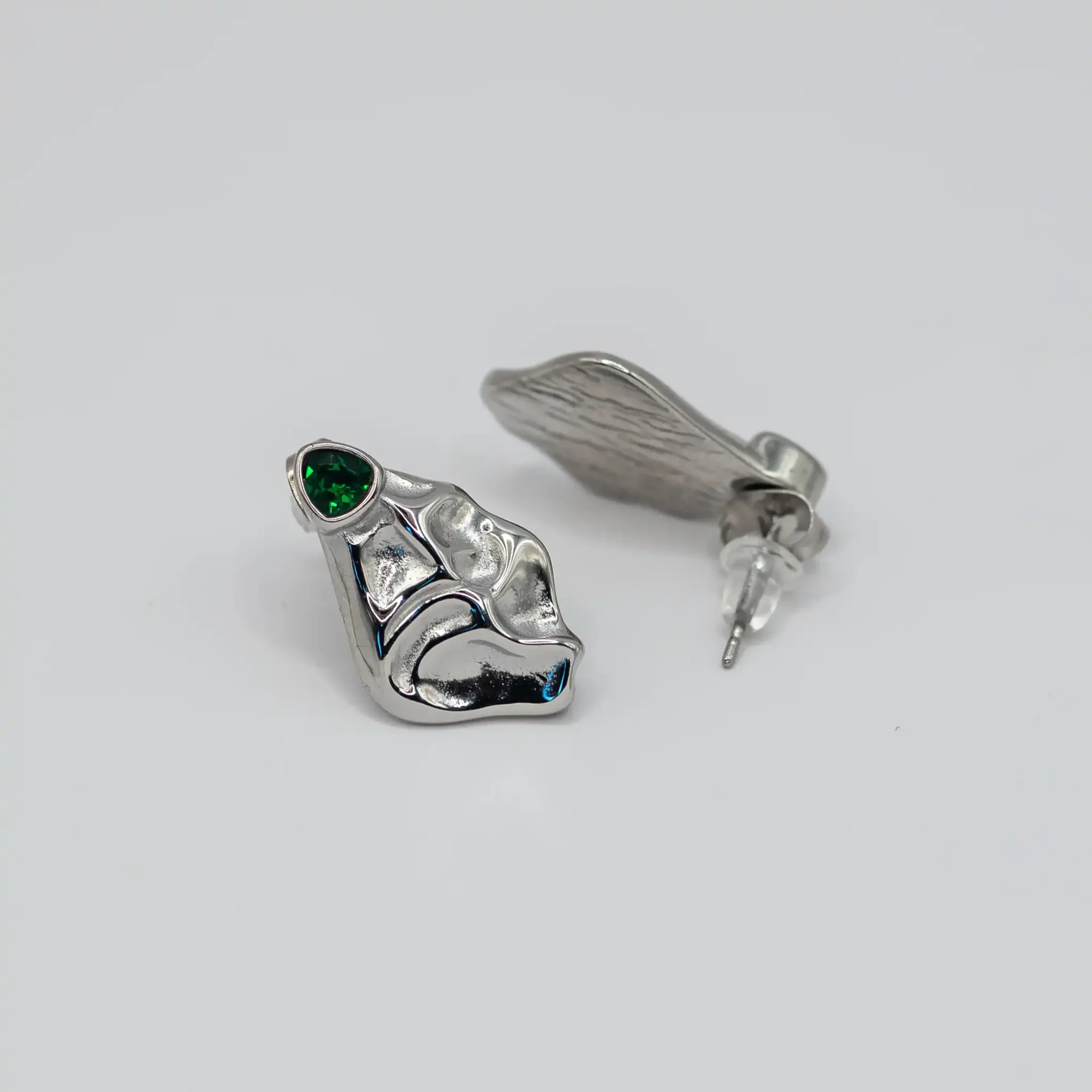 Srebrne kolczyki Jade - obrazek 3