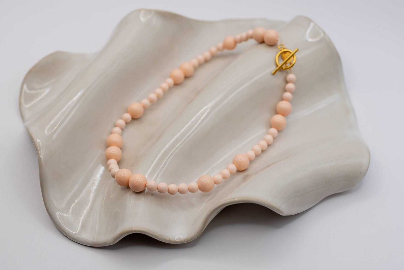 Choker z różowych Pereł Seashell - obrazek 2