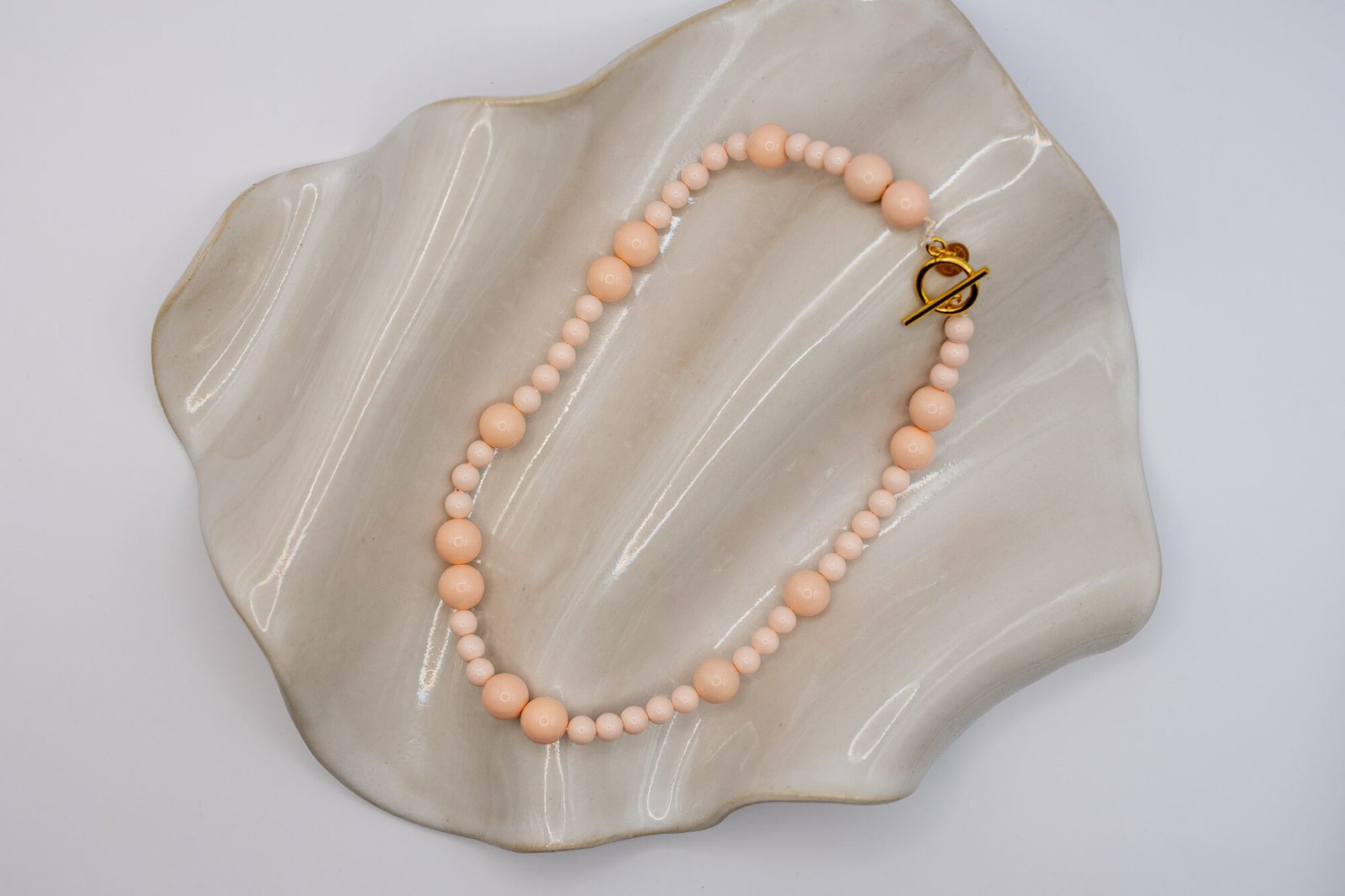 Choker z różowych Pereł Seashell - obrazek 4