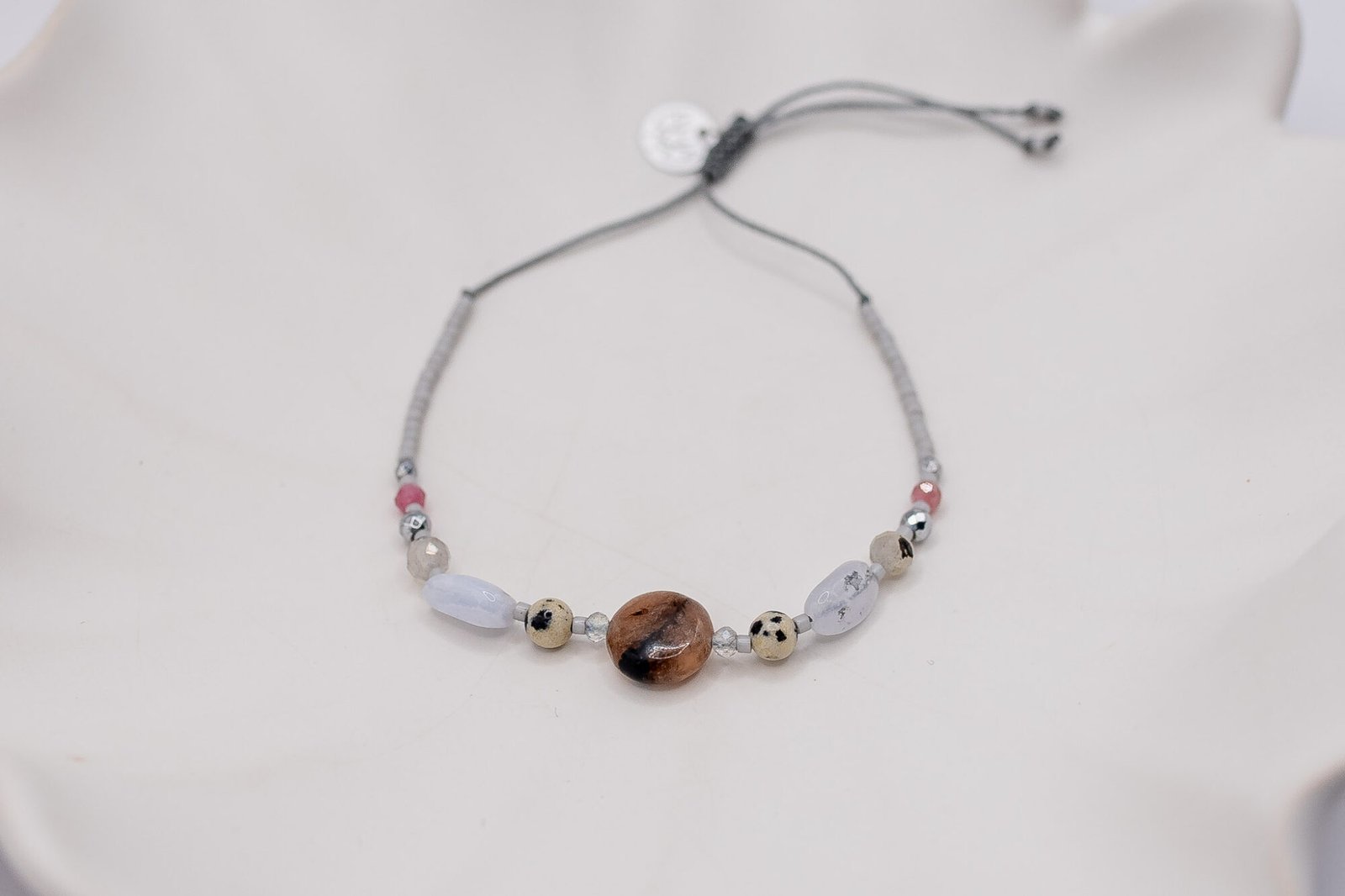 Bransoletka Ochrona Turmalin Labradoryt Chalcedon - obrazek 4
