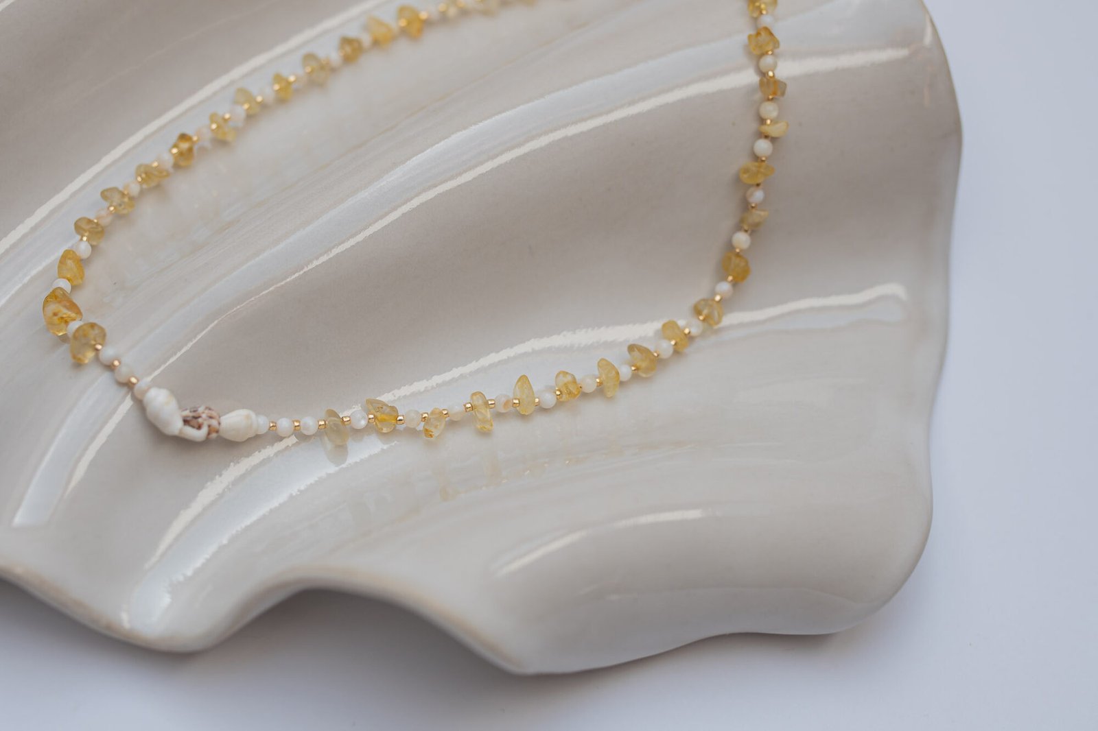 Surowy Choker z Muszlami i Cytrynem - obrazek 6