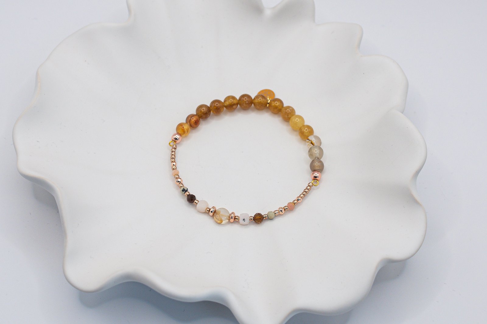 Bransoletka z Agatem Opalem i Jaspisem - obrazek 3