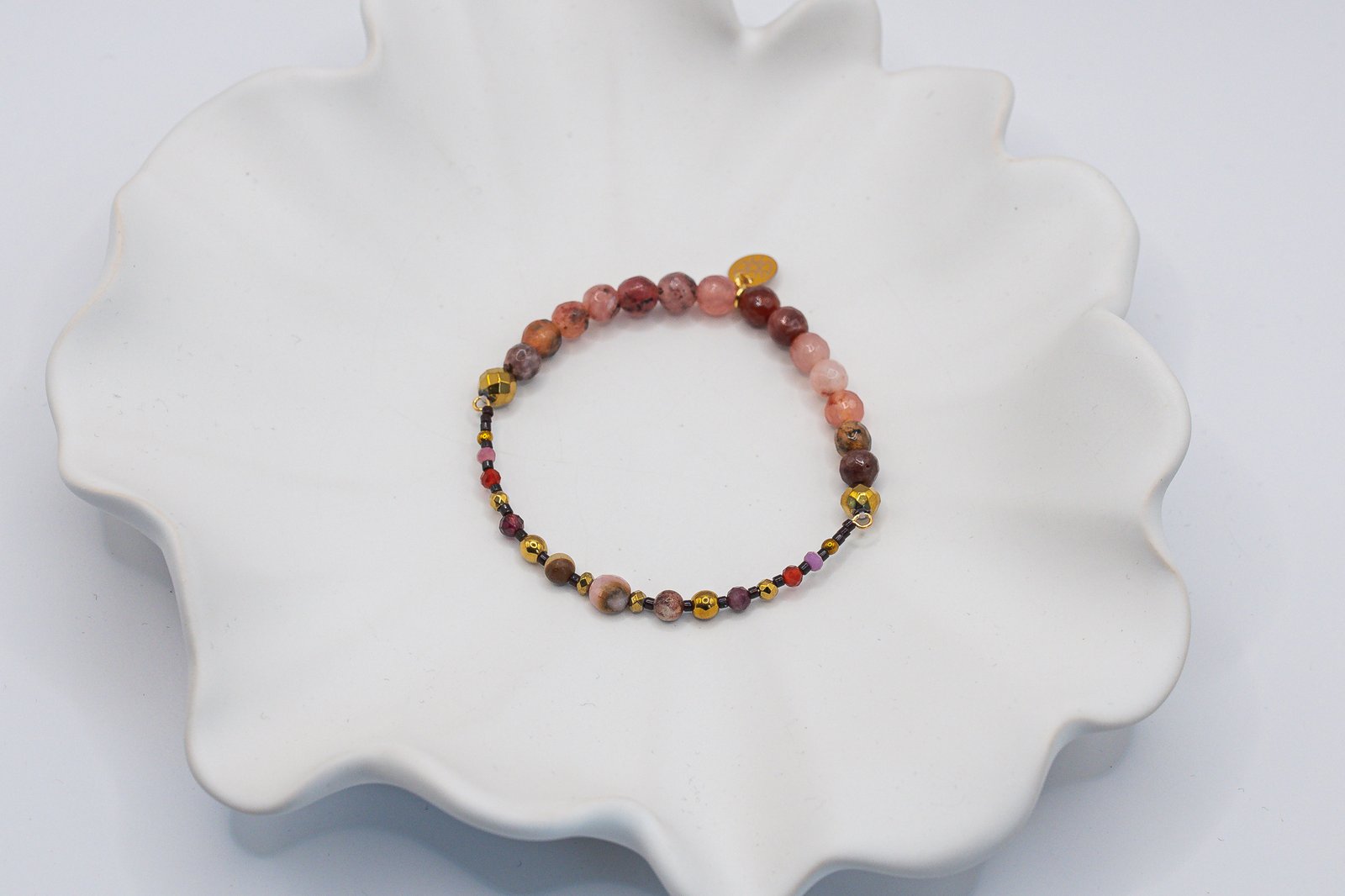 Bransoletka z Opalem Granatem i Agatem - obrazek 3