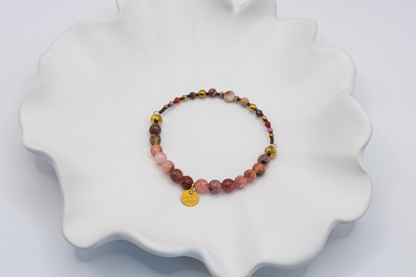 Bransoletka z Opalem Granatem i Agatem - obrazek 5