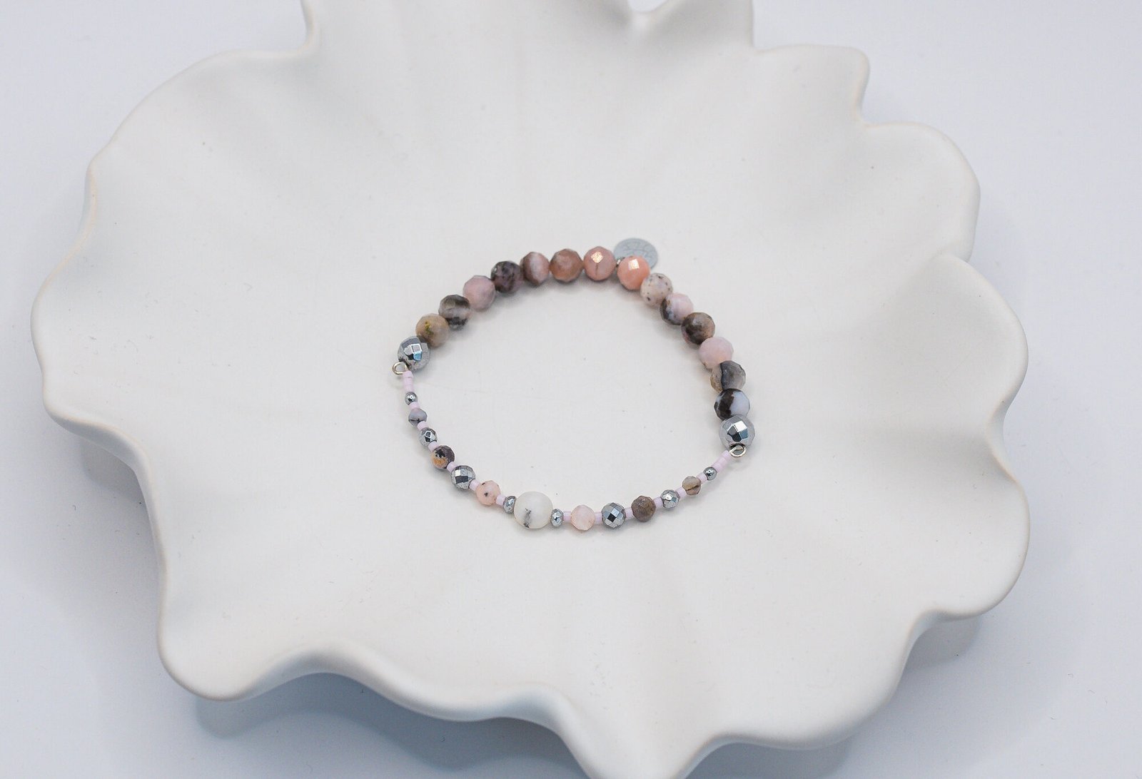 Bransoletka z Opali Różowych i Jaspisów