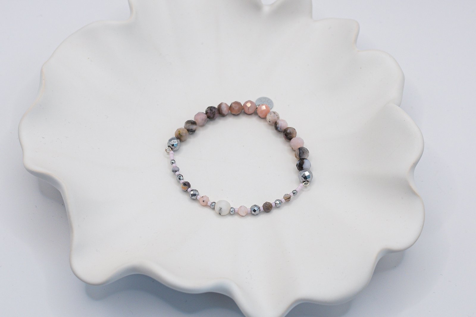 Bransoletka z Opali Różowych i Jaspisów