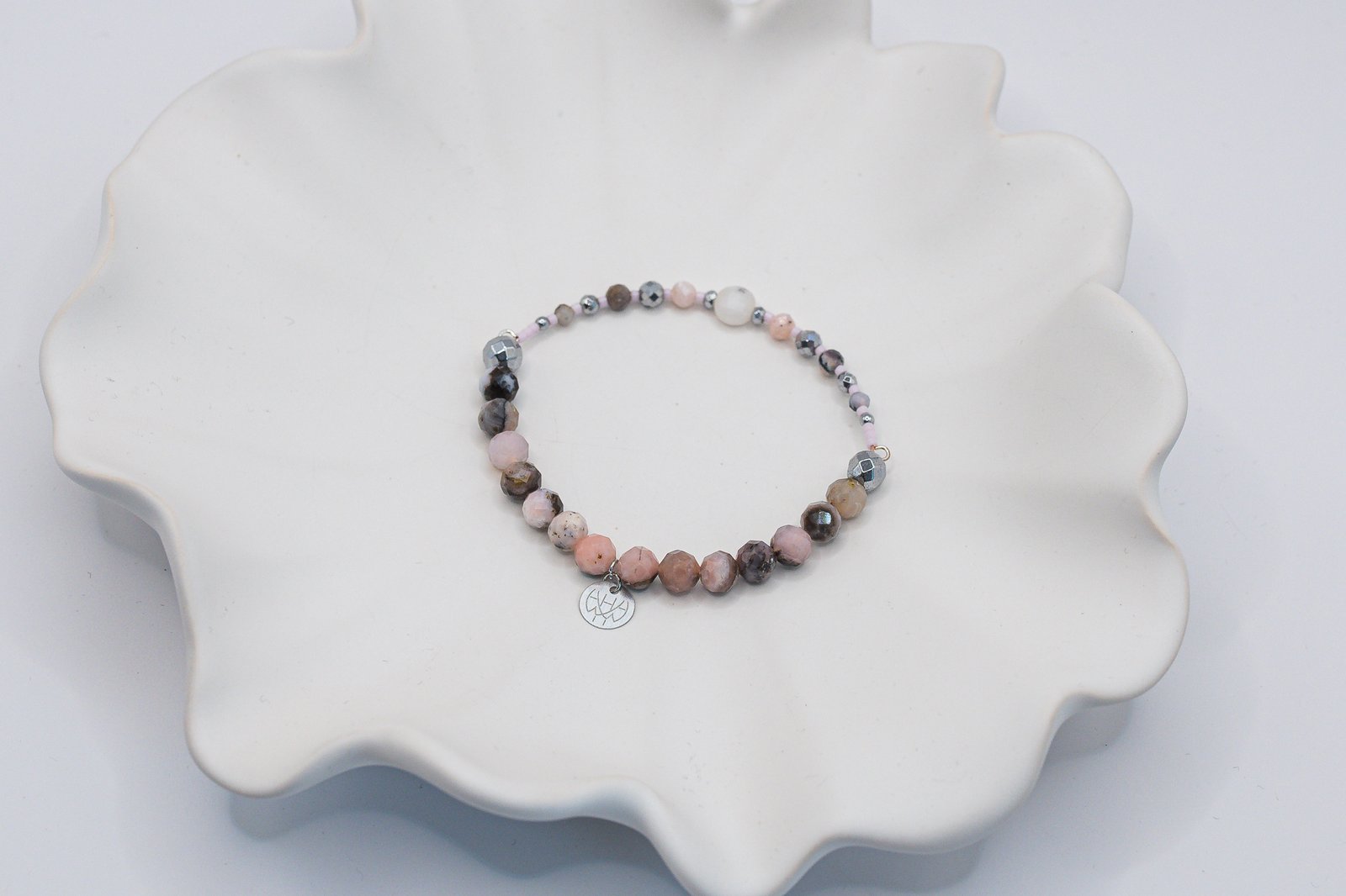 Bransoletka z Opali Różowych i Jaspisów - obrazek 3