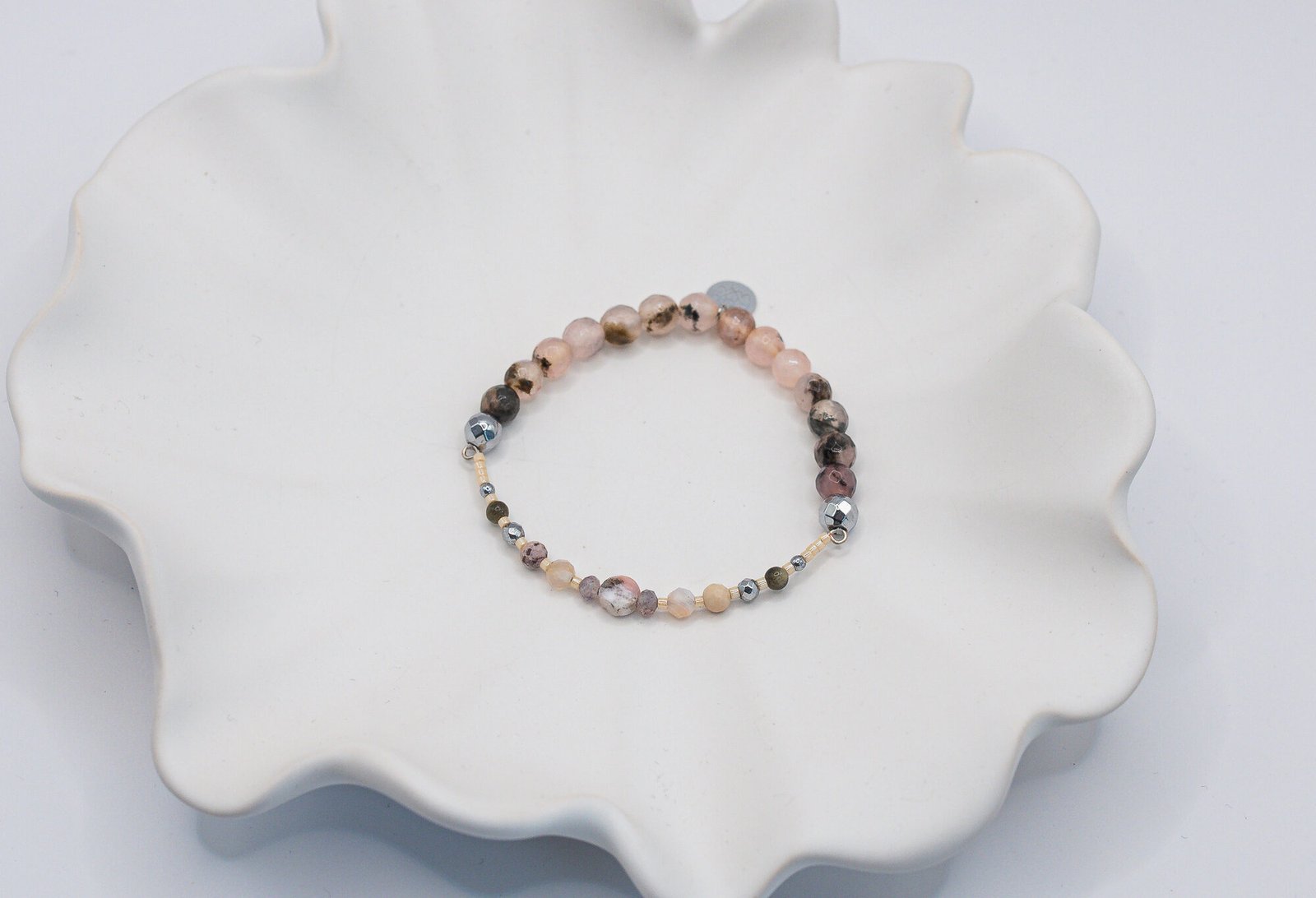 Alternative view of Bransoletka z Opali Obsydianów i Agatów