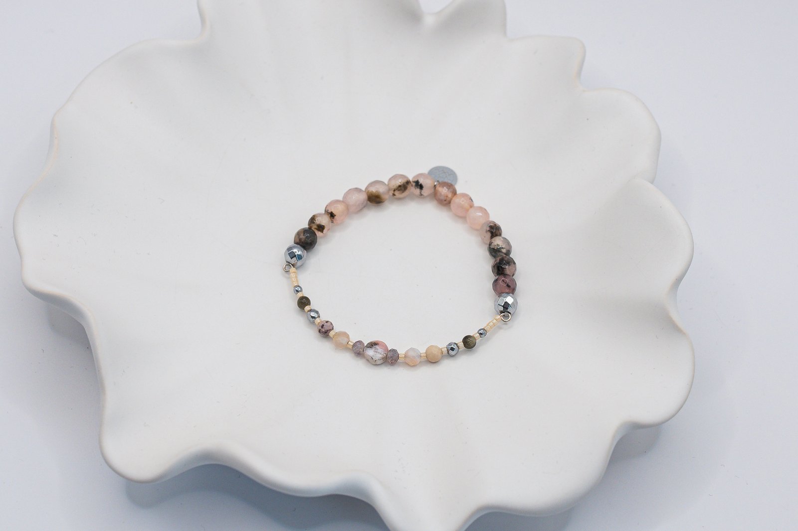 Bransoletka z Opali Obsydianów i Agatów - obrazek 2