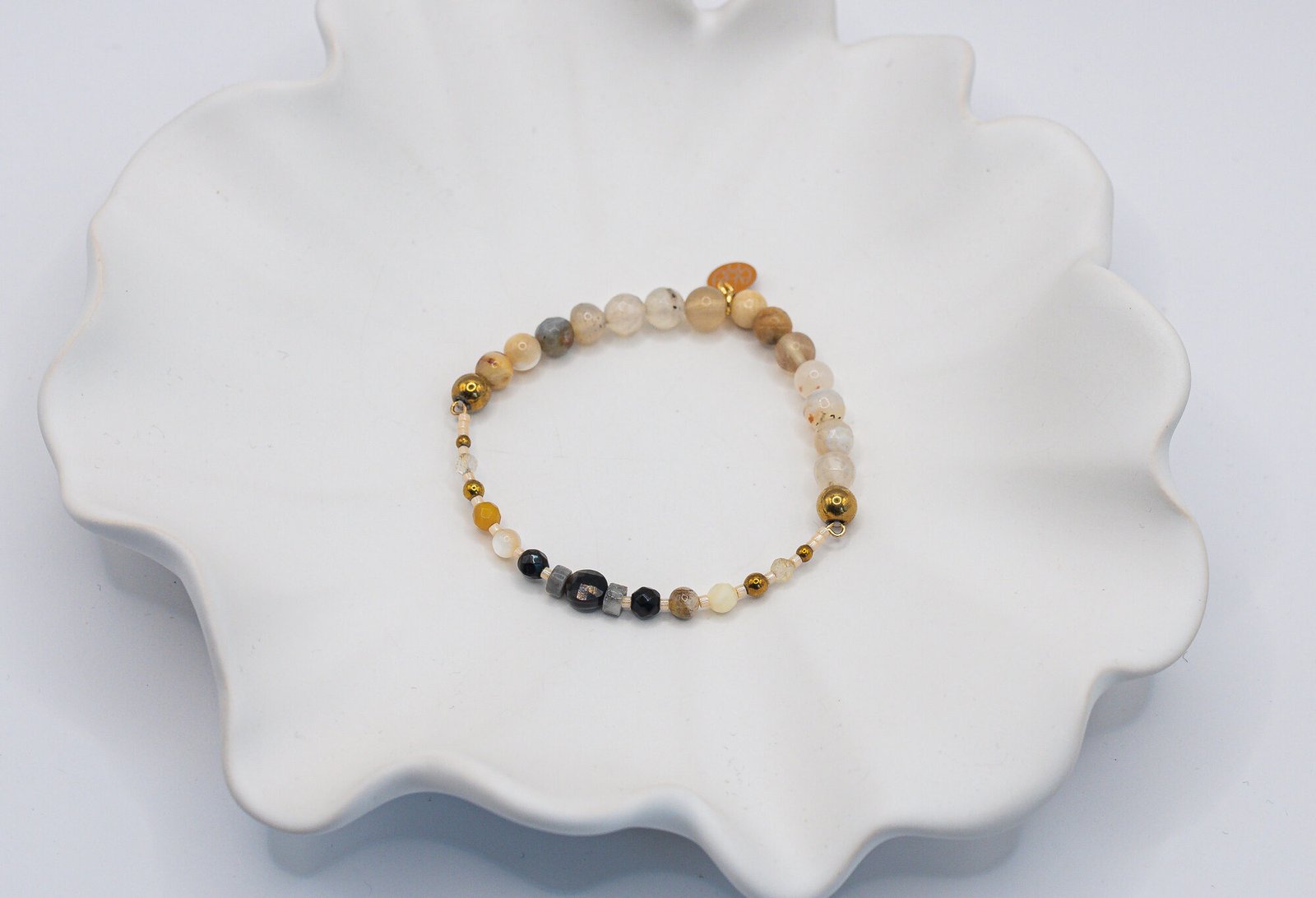 Alternative view of Bransoletka z Agatem Onyksem i Jaspisem