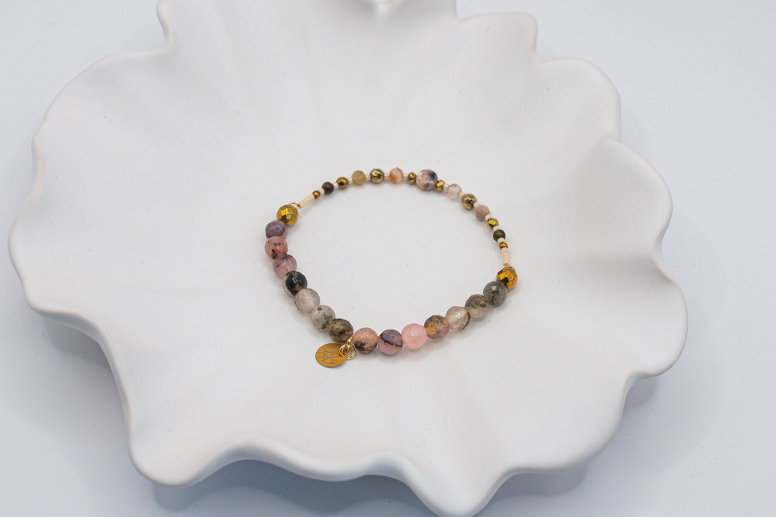 Bransoletka z Opalem Labradorytem i Obsydianem - obrazek 3