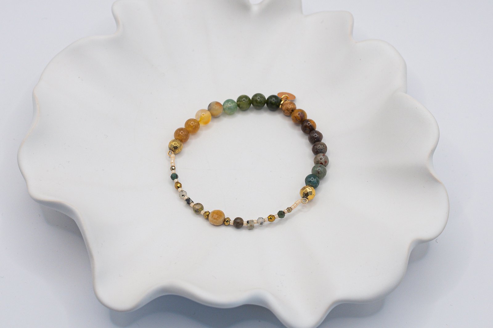 Bransoletka z Jaspisem Obsydianem i Labradorytem