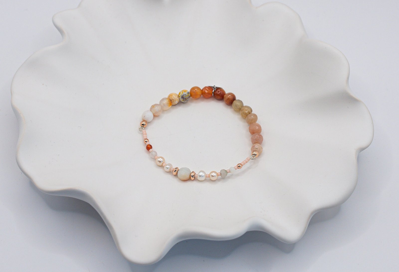 Alternative view of Bransoletka z Amazonitem i Kamieniem Słonecznym