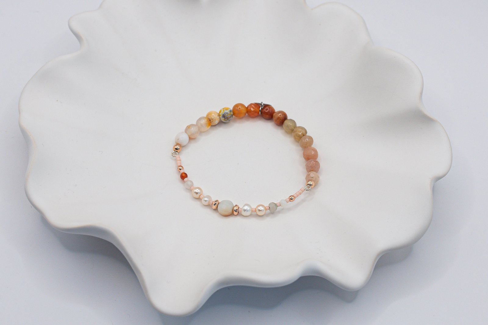 Bransoletka z Amazonitem i Kamieniem Słonecznym - obrazek 2