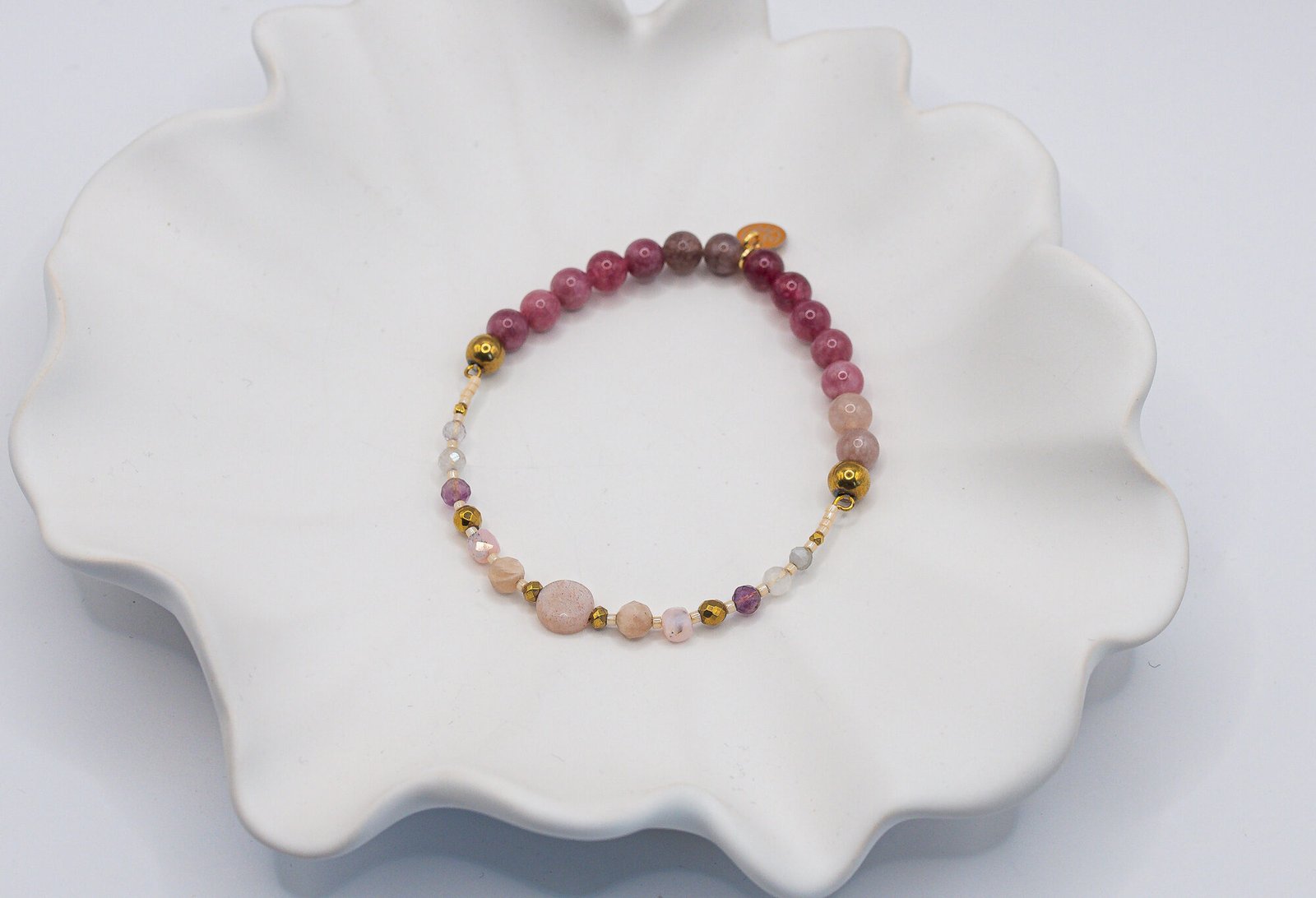 Bransoletka z Kamieniem Słonecznym i Turmalinem