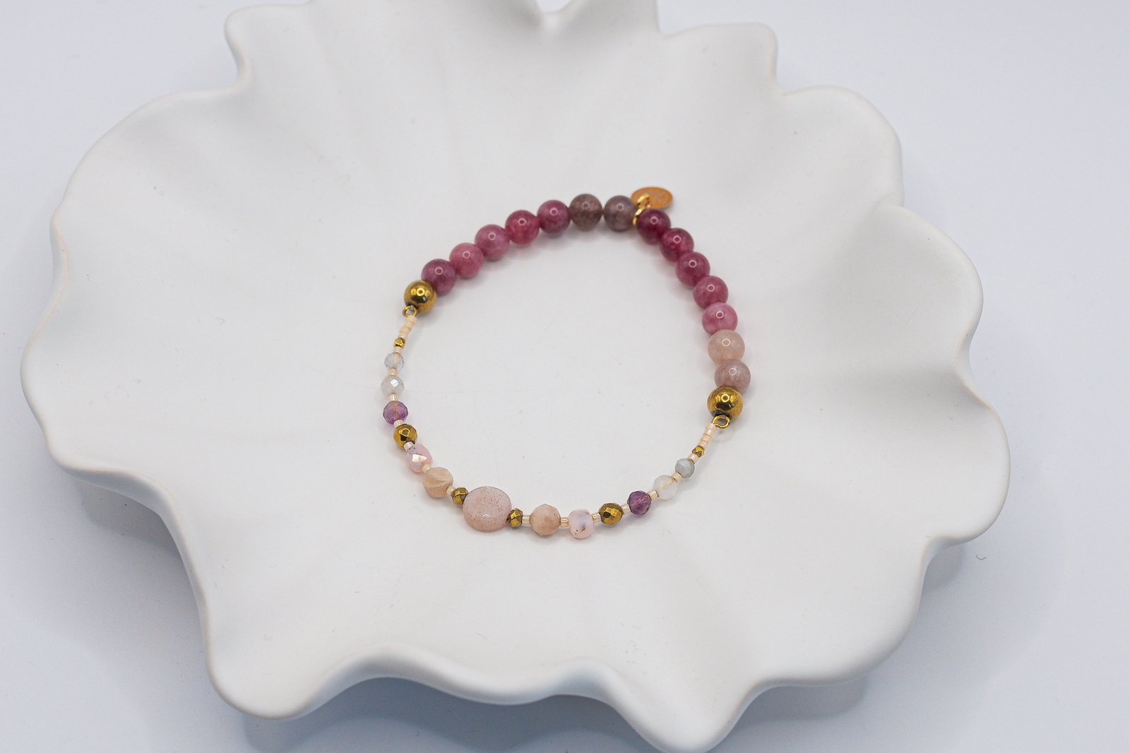 Bransoletka z Kamieniem Słonecznym i Turmalinem