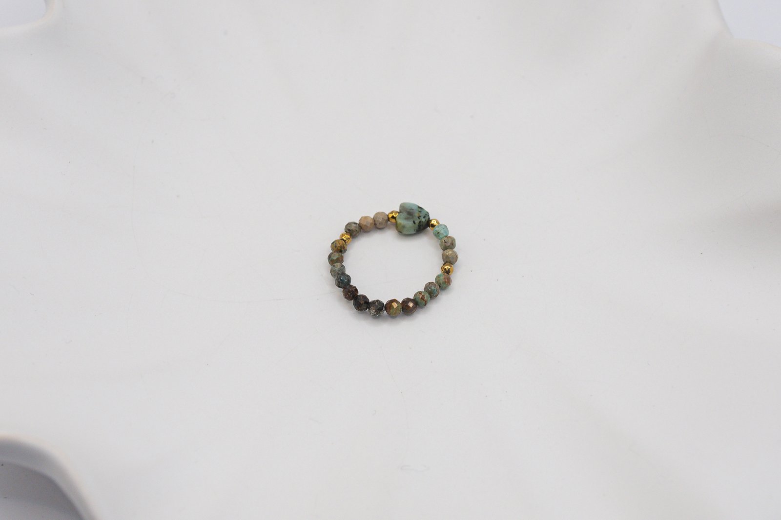 Pierścionek z sercem z Turkusu - obrazek 4