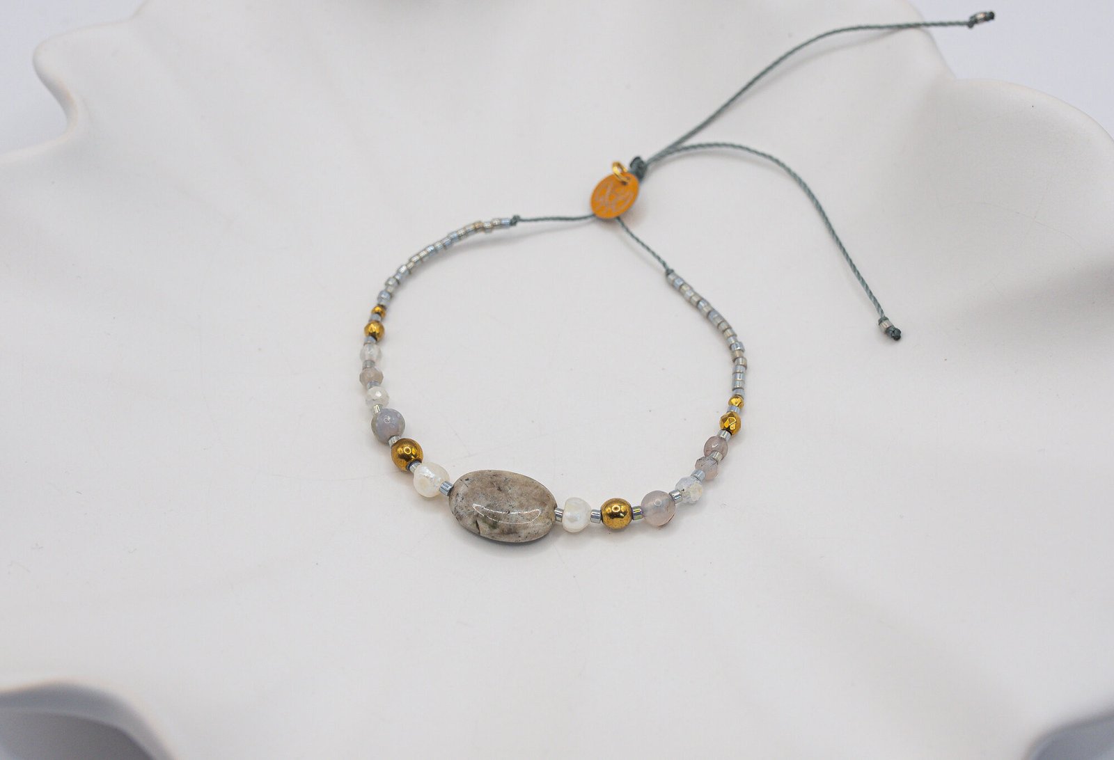 Alternative view of Bransoletka Harmonia Jaspis Agat Perła