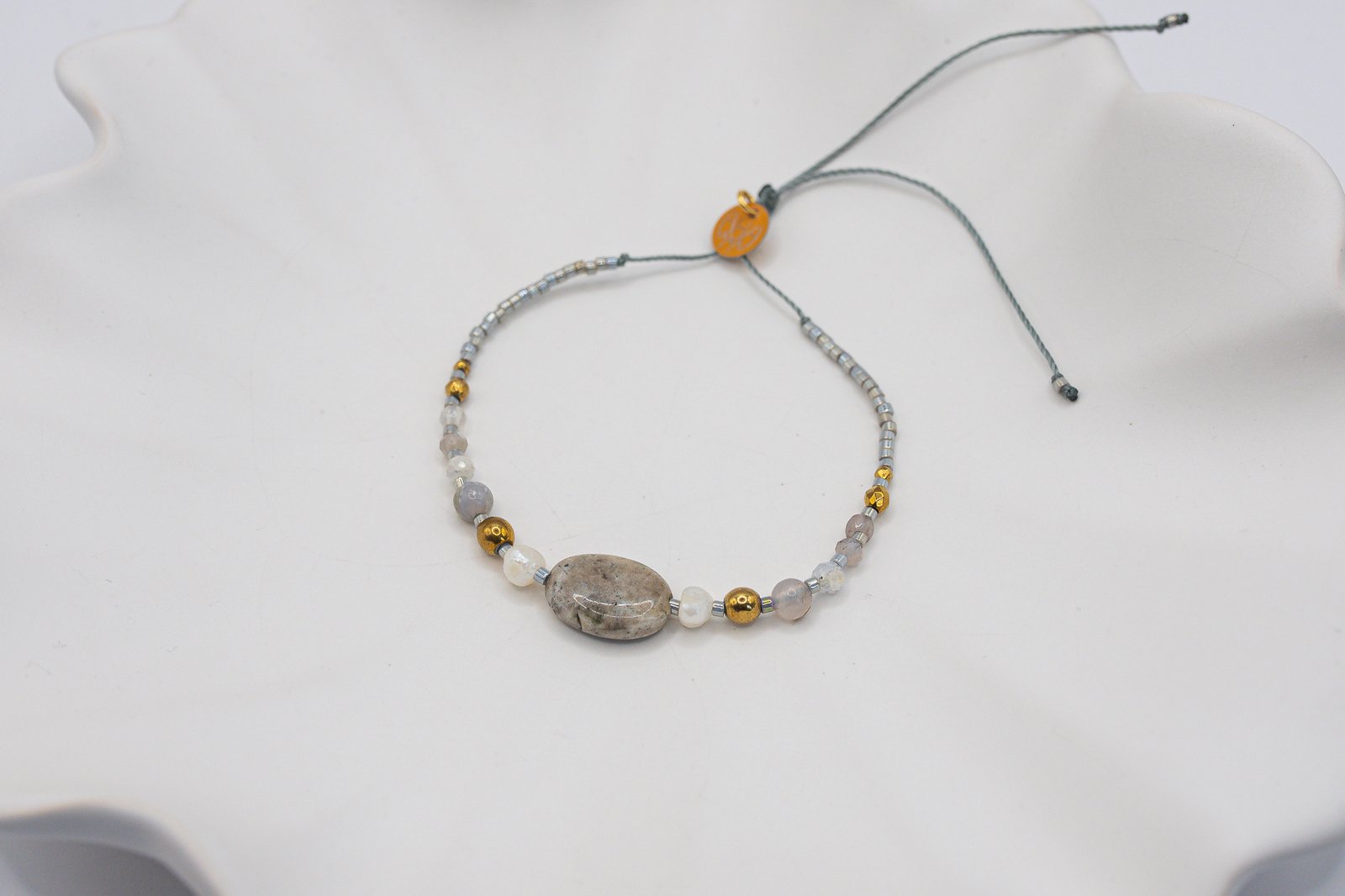 Bransoletka Harmonia Jaspis Agat Perła - obrazek 2