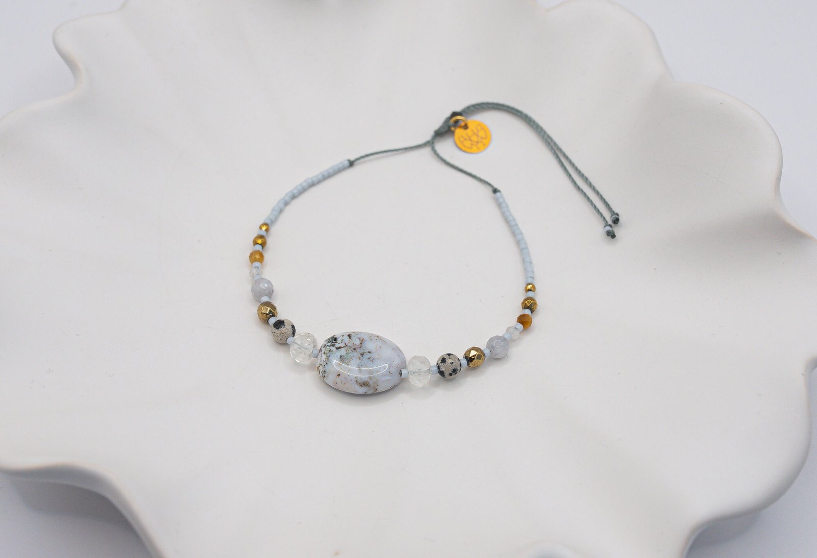 Bransoletka Dobrobyt Jaspis Cytryn Jadeit