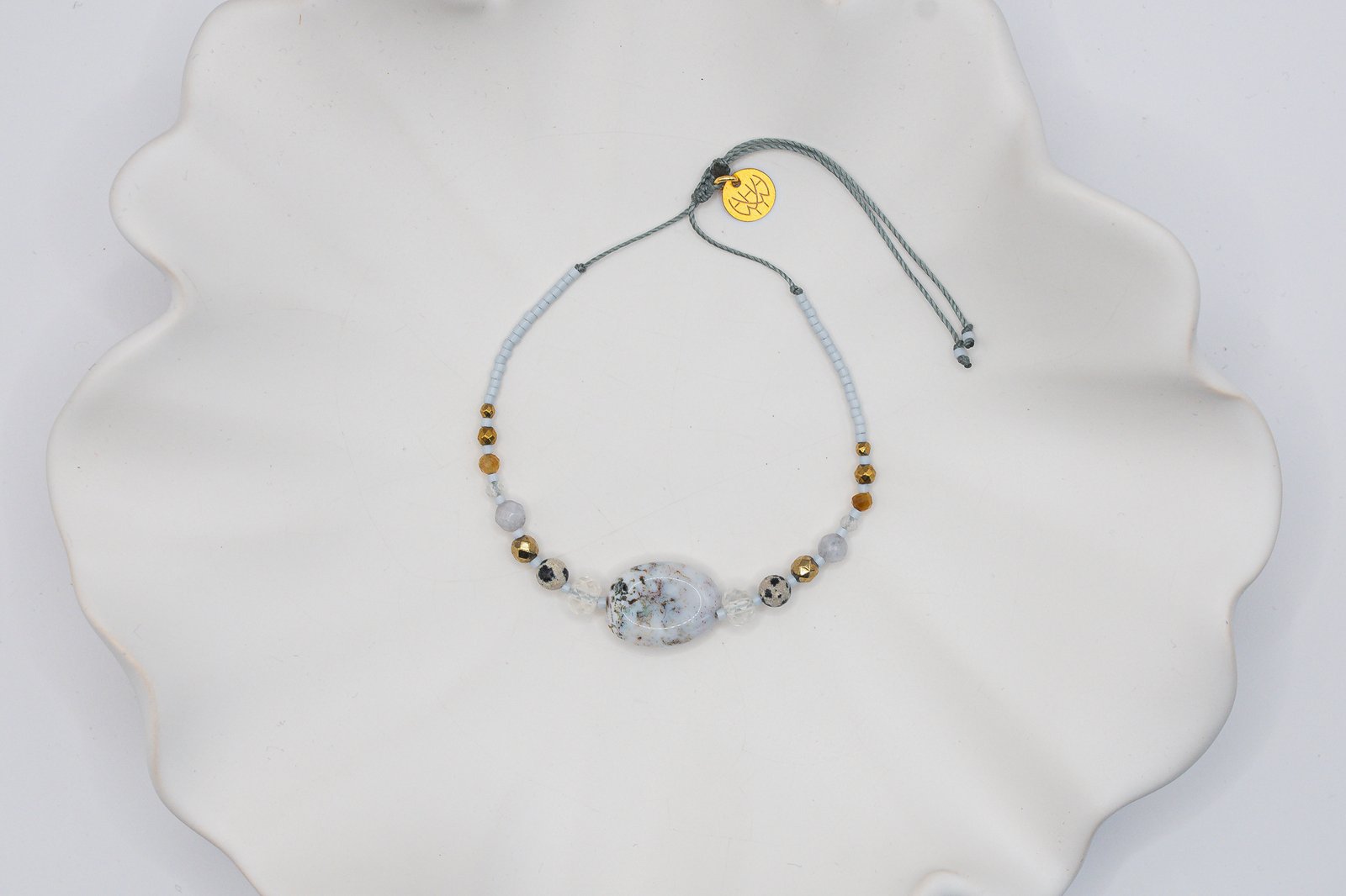 Bransoletka Dobrobyt Jaspis Cytryn Jadeit - obrazek 3