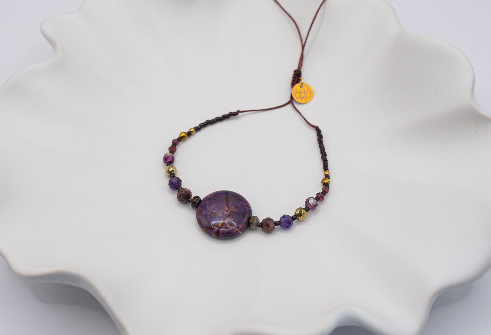 Alternative view of Bransoletka na Zdrowie Jaspis Granat Ametyst