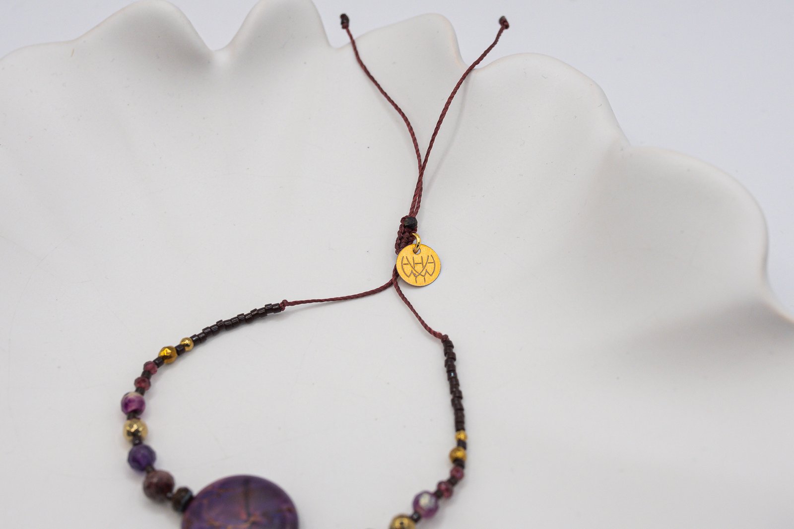 Bransoletka na Zdrowie Jaspis Granat Ametyst - obrazek 4