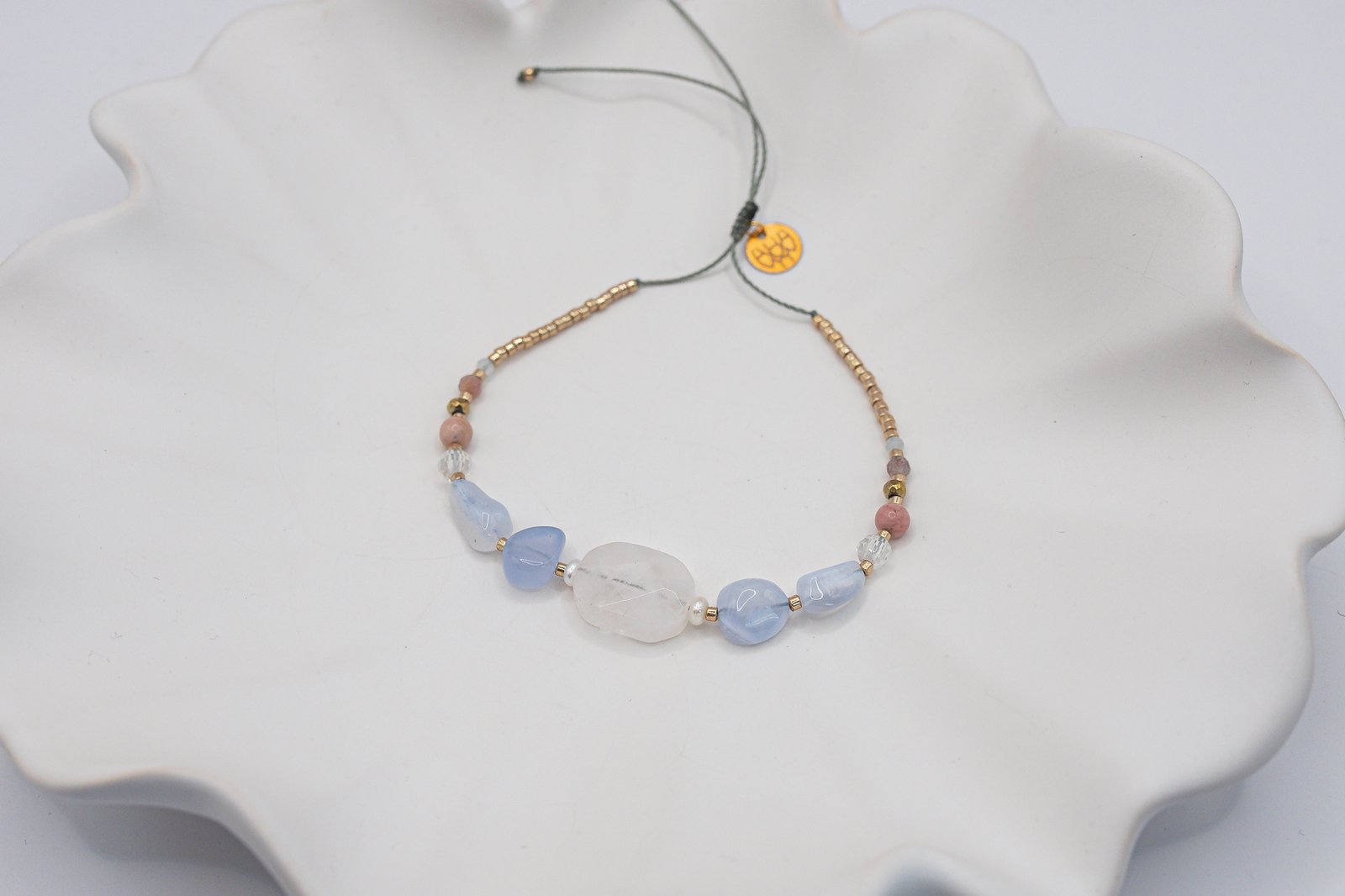 Bransoletka Harmonia Kryształ Chalcedon Turmalin - obrazek 2