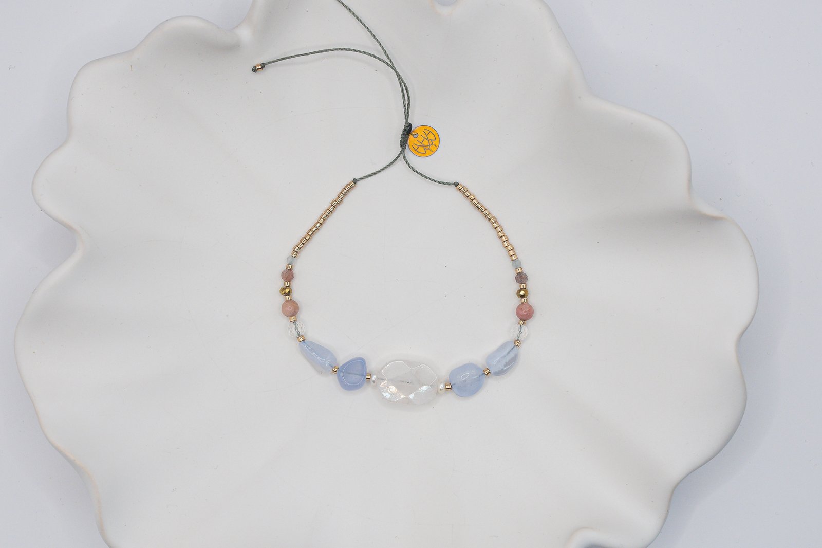 Bransoletka Harmonia Kryształ Chalcedon Turmalin - obrazek 3