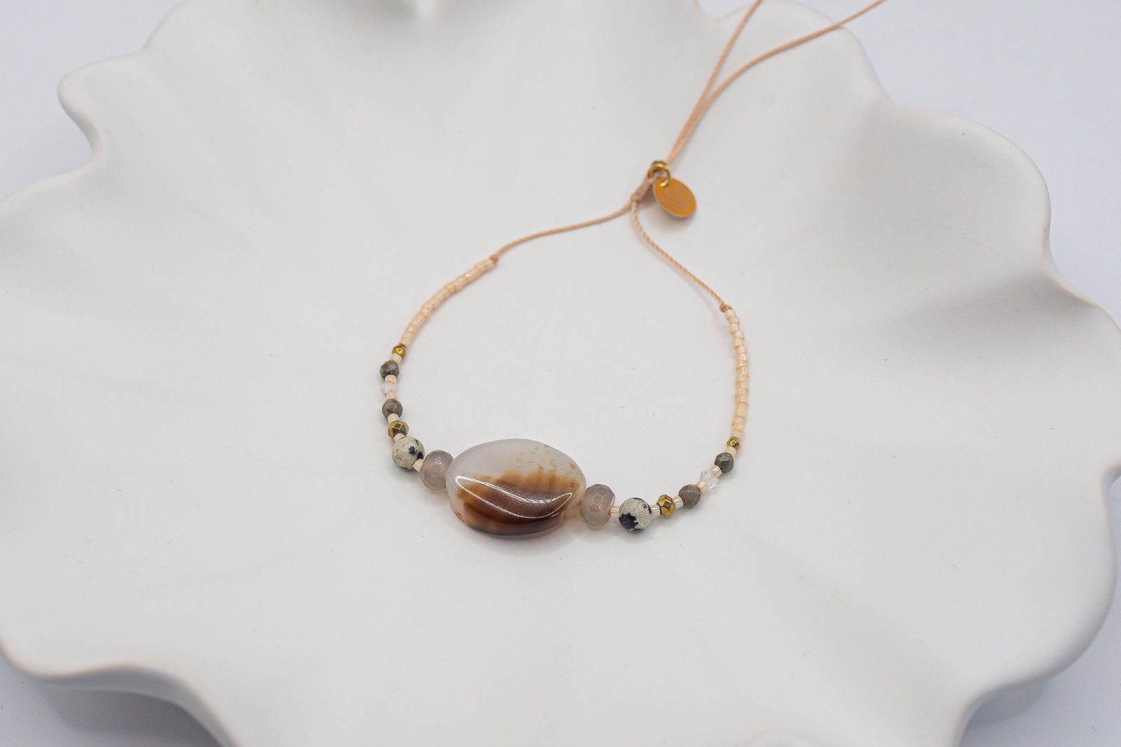 Bransoletka Energia Agat Piryt Kryształ Górski - obrazek 2