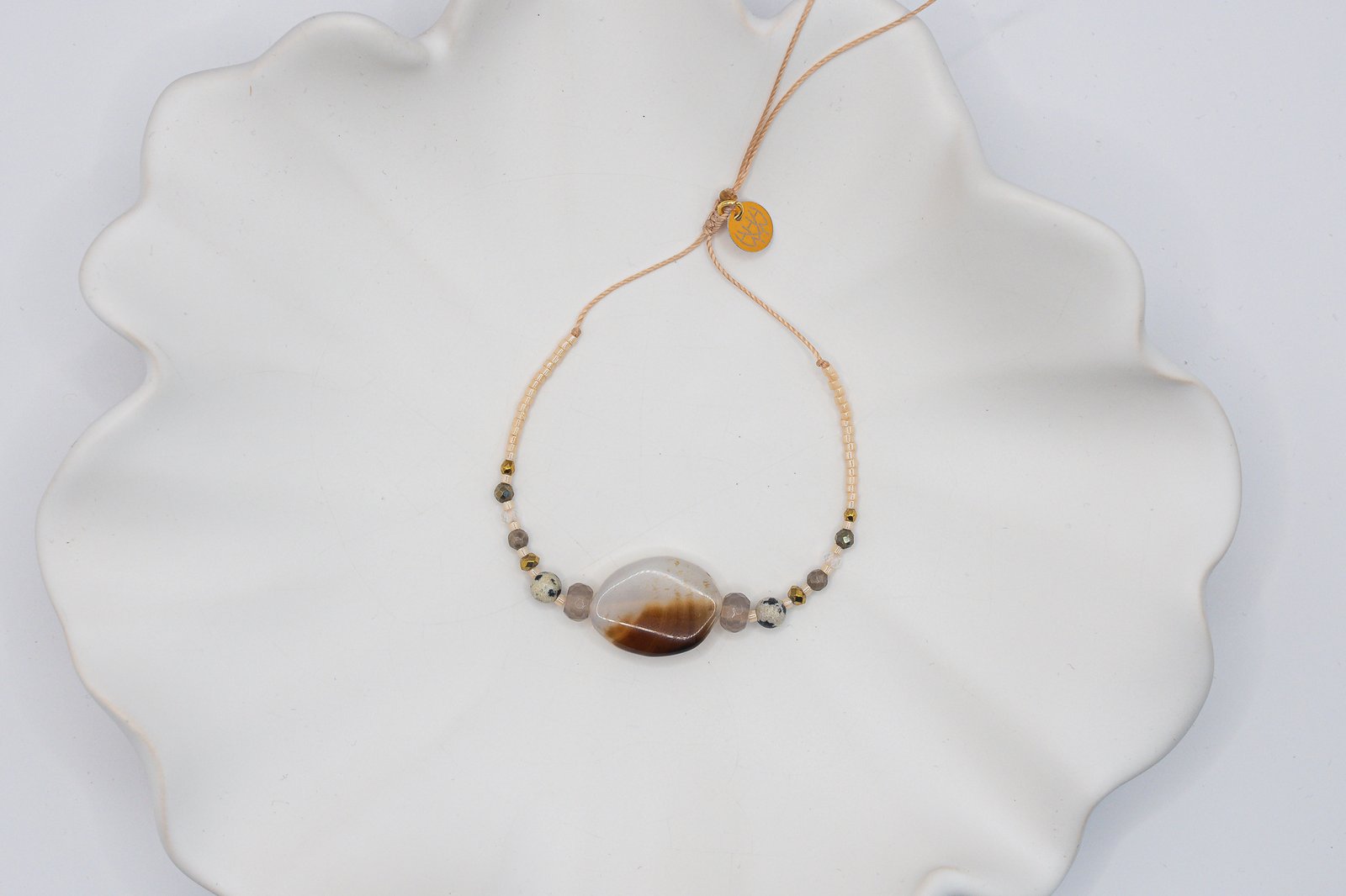 Bransoletka Energia Agat Piryt Kryształ Górski - obrazek 3