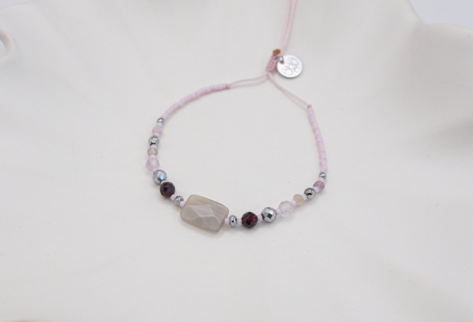 Alternative view of Bransoletka Harmonia Kamień Słoneczny Granat Ametyst