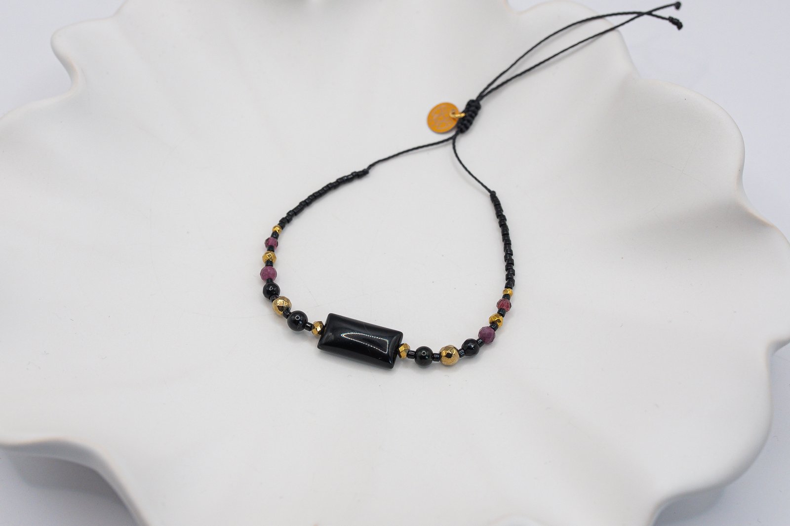 Bransoletka Ochronna Onyks Turmalin Rubin