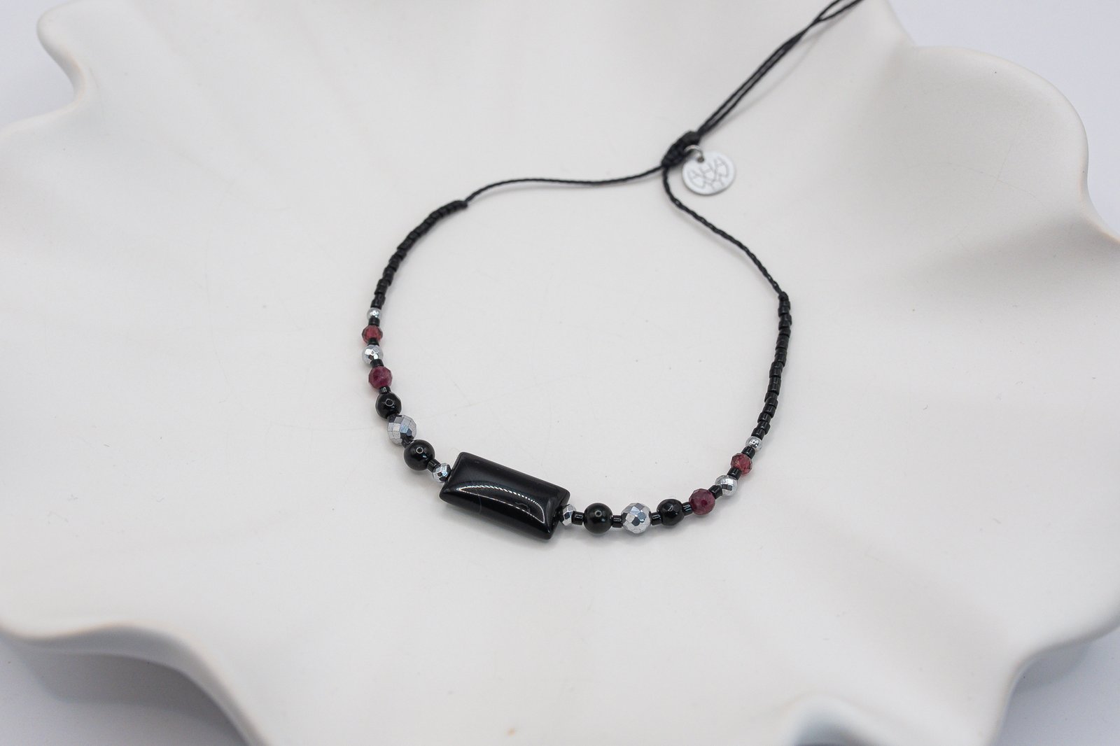 Bransoletka Ochronna Onyks Granat Rubin