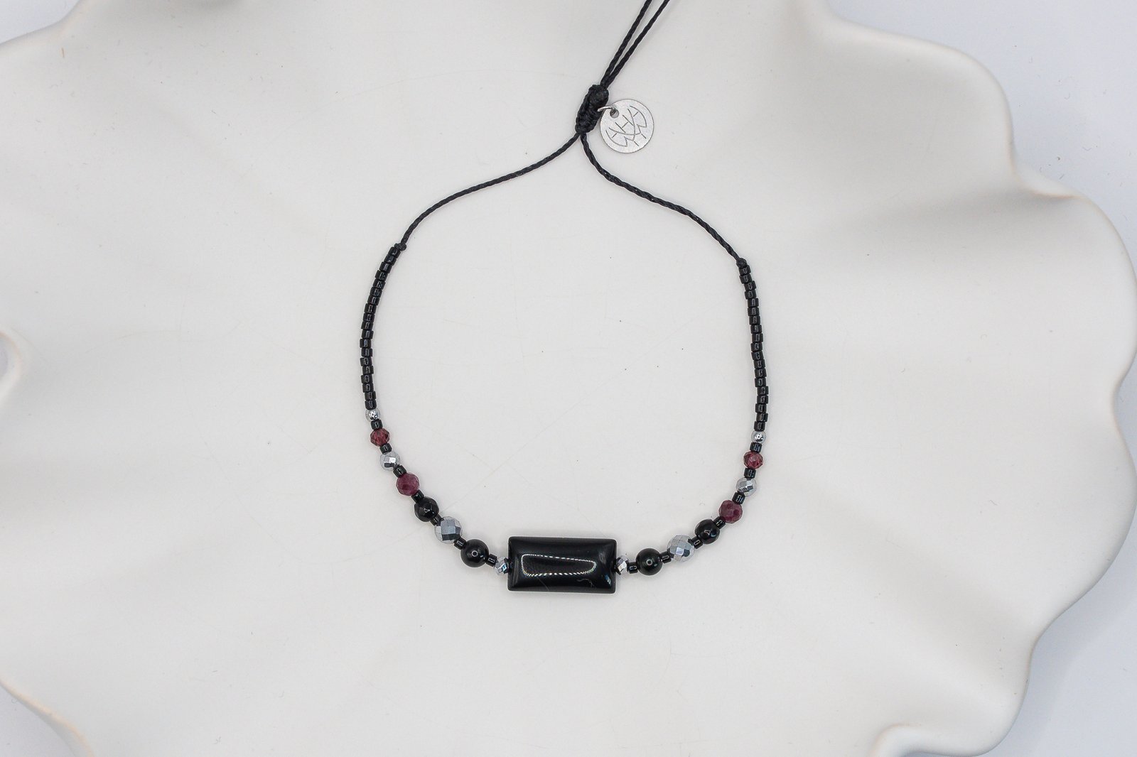 Bransoletka Ochronna Onyks Granat Rubin - obrazek 3