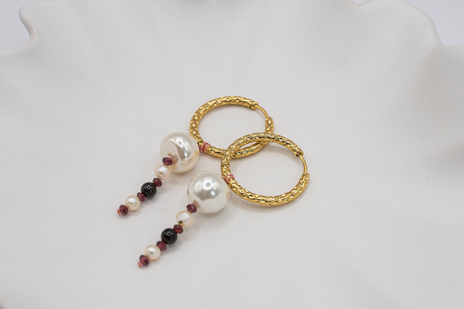 Kolczyki z Pereł Granatu i Turmalinu - obrazek 5