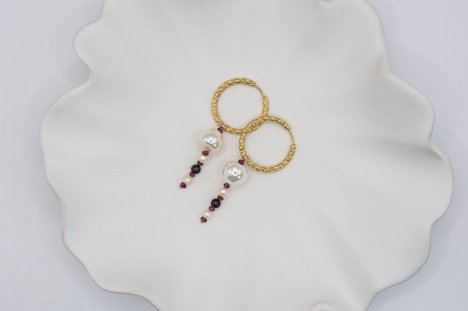 Kolczyki z Pereł Granatu i Turmalinu - obrazek 6