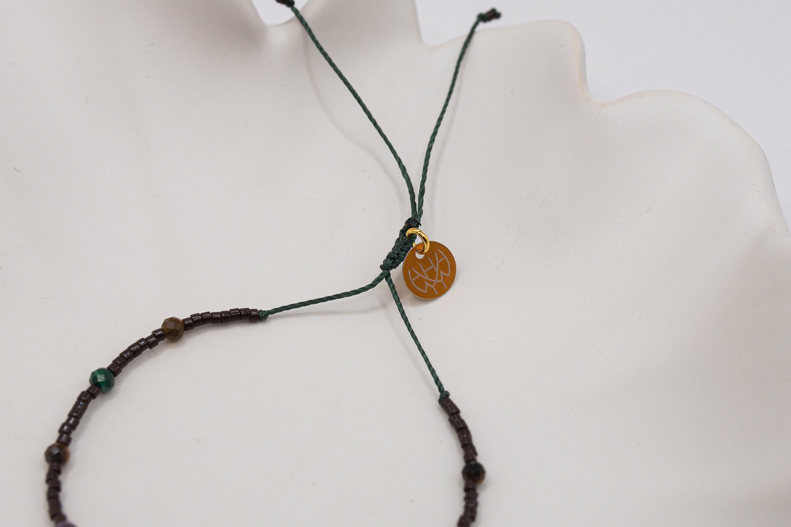 Bransoletka na Pieniądze Tygrysie Oko Malachit Turmalin - obrazek 4