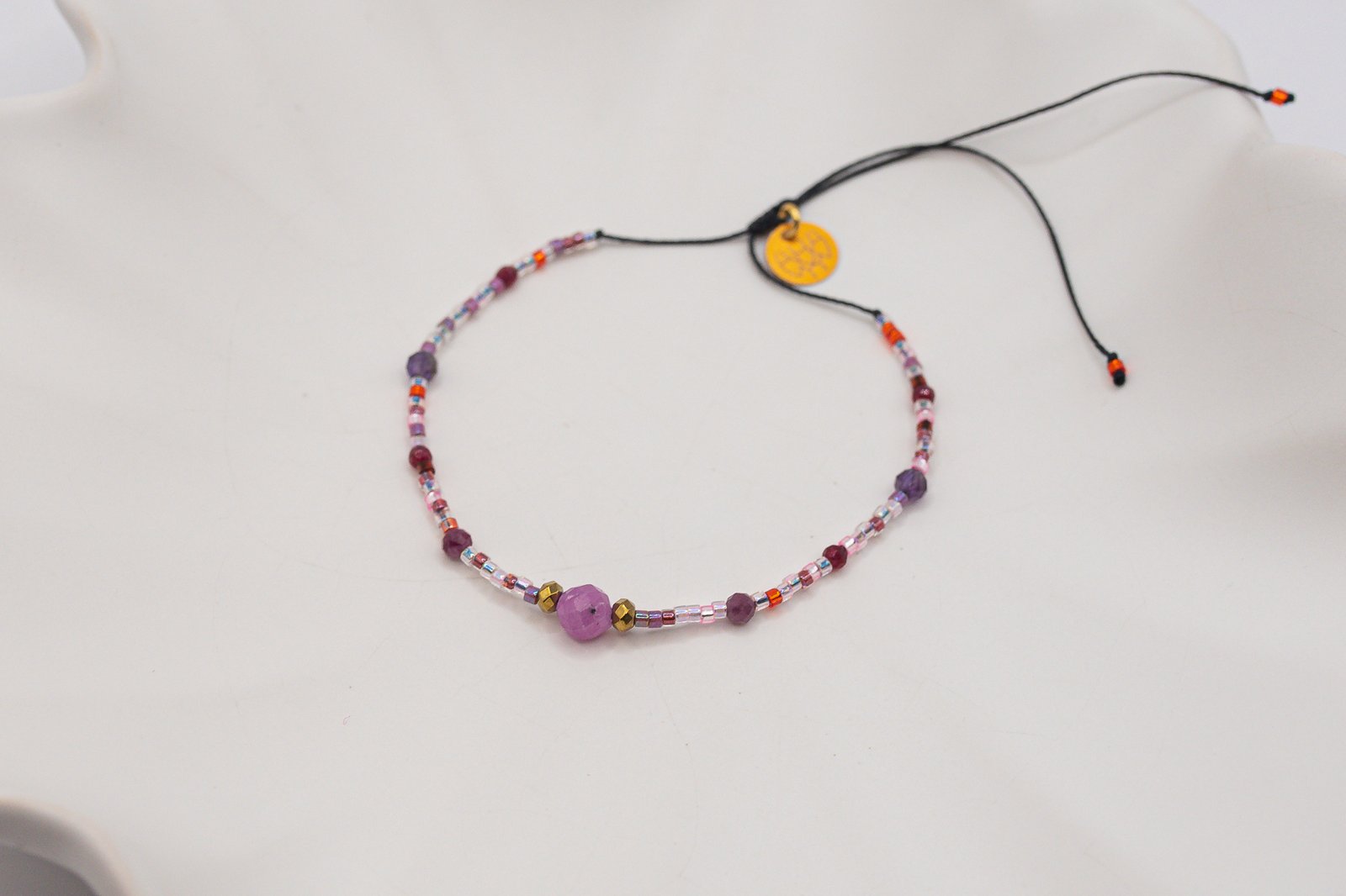 Bransoletka na Pieniądze Rubin Jadeit Ametyst - obrazek 2