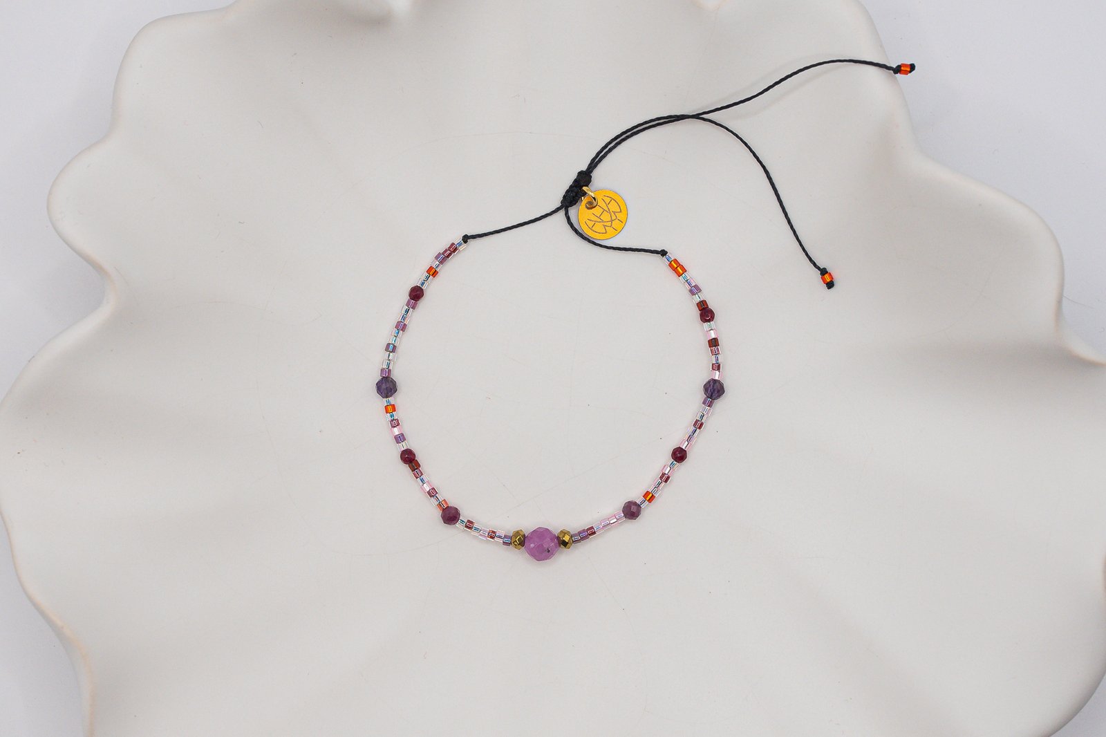 Bransoletka na Pieniądze Rubin Jadeit Ametyst - obrazek 3