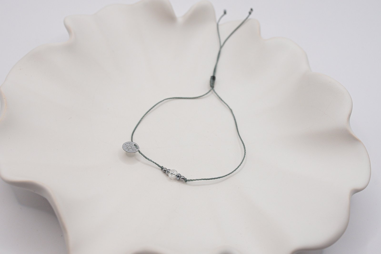 Bransoletka ze spękanym Kryształem Górskim - obrazek 3