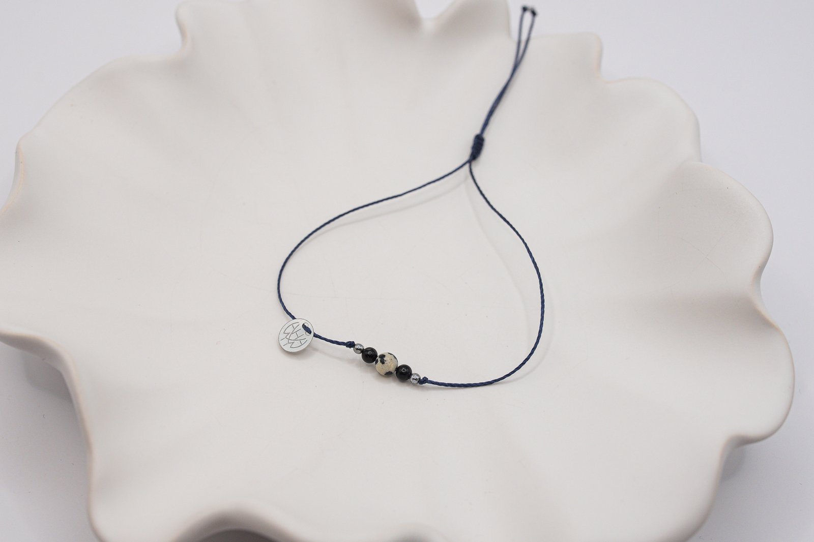 Bransoletka z Jaspisem Dalmatyńskim i Onyksem - obrazek 2