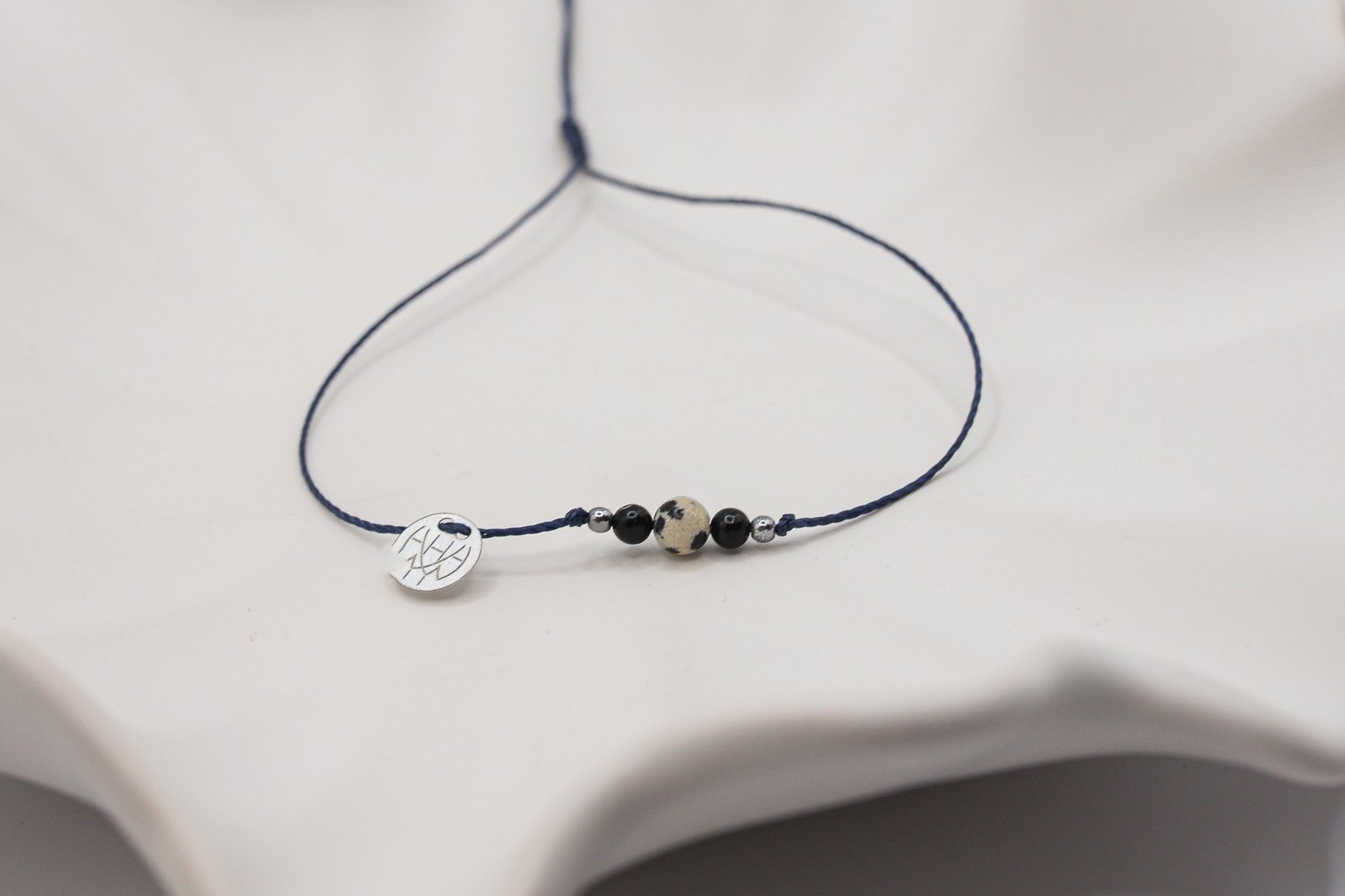 Bransoletka z Jaspisem Dalmatyńskim i Onyksem - obrazek 4